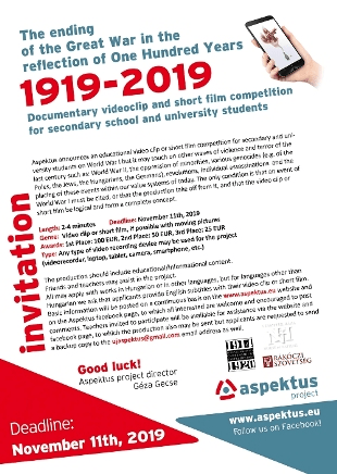 English film version of the Aspektus short film competition in 2019!